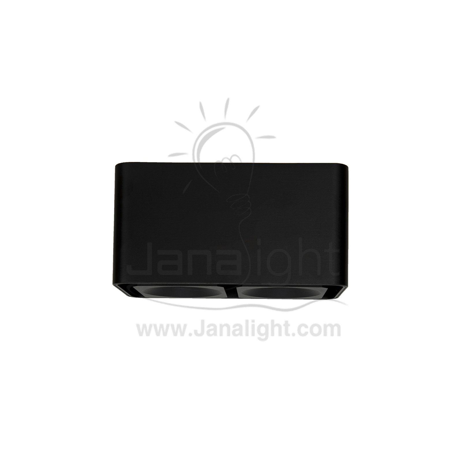 فريم سبوت سلندر مربع مجوز اسود حلق اسود cylinder downlight frame Square Double black-black